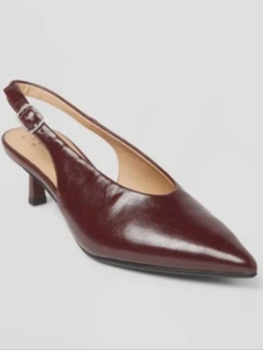 Women's Pointed Slingback Pump in Burgundy